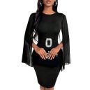 Sheer Cape Sleeve Bodycon Dress