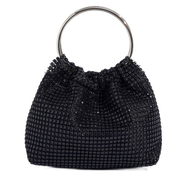 draw bag Rhinestone Mini Bucket Bag