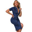 Casual Short Sleeve Denim Dress