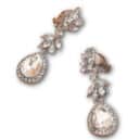 Rhinestone Water-drop Clip On Earrings