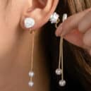 Simulated Faux Pearl Clip-On Earrings