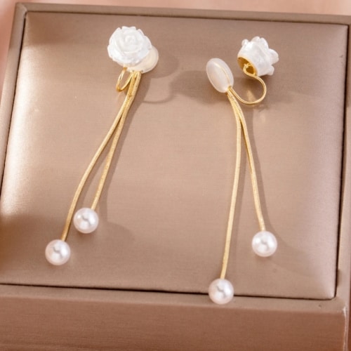 drop clip-on earrings