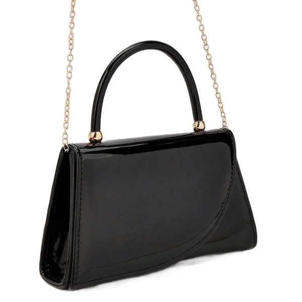 Elegant Shiny Solid Color PU Handbag_Evening Bag, (1) Elegant Shiny Solid Colour PU Handbag