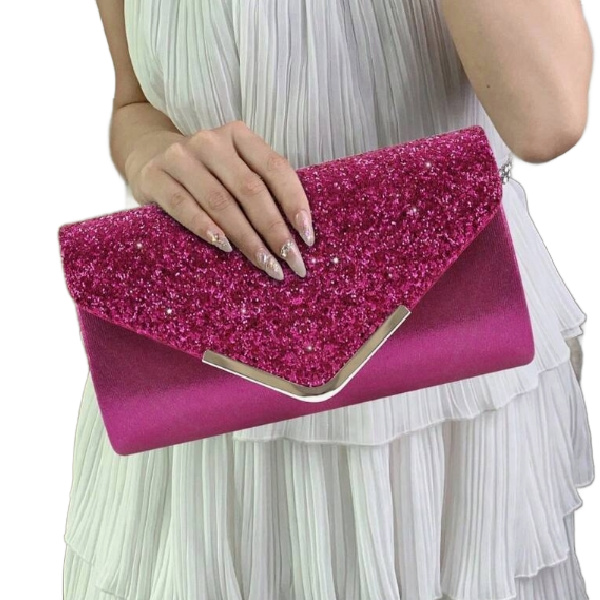 Envelope Clutch Bag Hot Pink