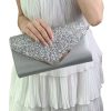 Envelope Clutch Bag Silver