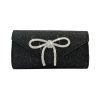 Mini Glamorous Envelope Bag Women's Glitter Rhinestone Bow Decor Evening Bag Prom Clutch Sparkle Glamorous Envelope Clutch Bag