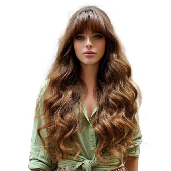 Sandra gold shade long wig