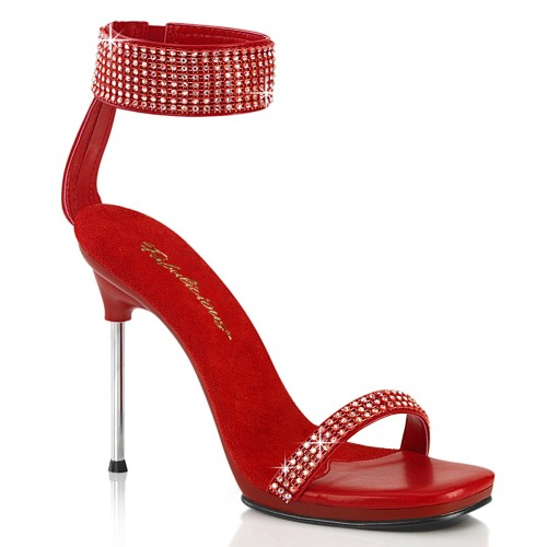 Crossdresser Heels UK – Vegan Sparkle Pleaser Chic40 (Up to UK8) Red