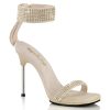 Crossdresser Heels UK – Vegan Sparkle Pleaser Chic40 (Up to UK8) Nude