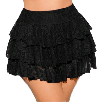 Black lace skirt