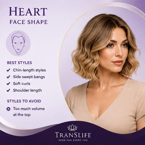 crossdressing wigs UK heart shaped