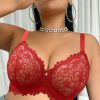 red sheer lace underwire bra