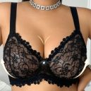 Sheer Lace Underwire Bra