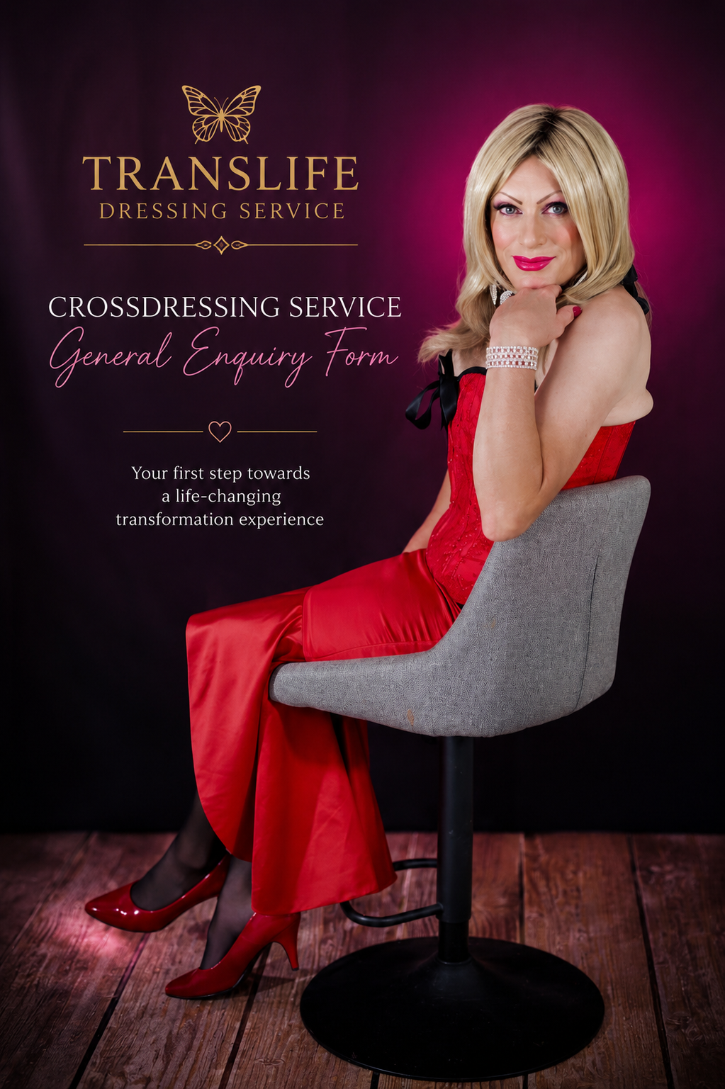Crossdressing Service General Enquiry Form at the Translife private dressing studio