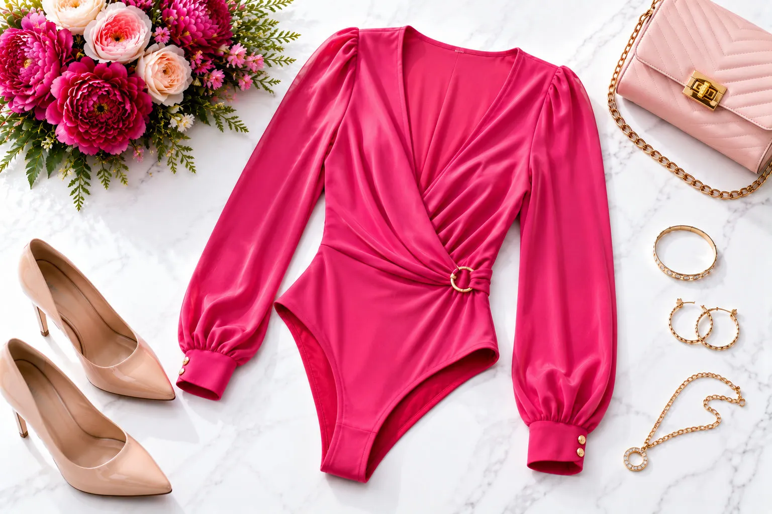 What cloths size am I guide showing a feminine bodysuit