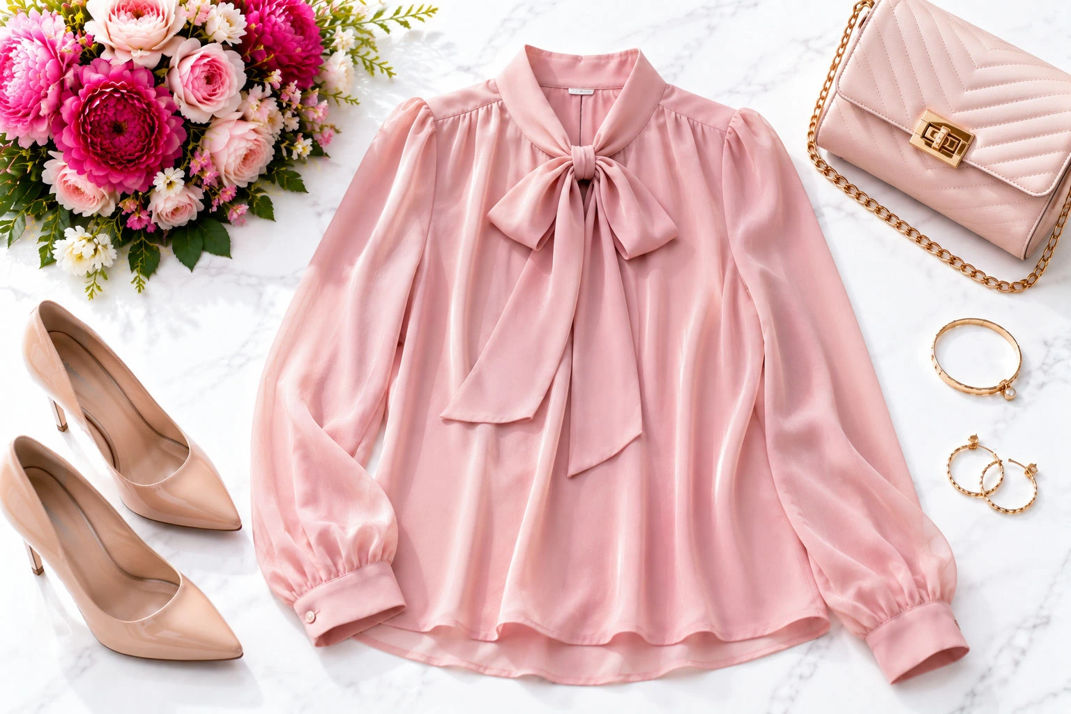 What cloths size am I guide showing a feminine blouse and top