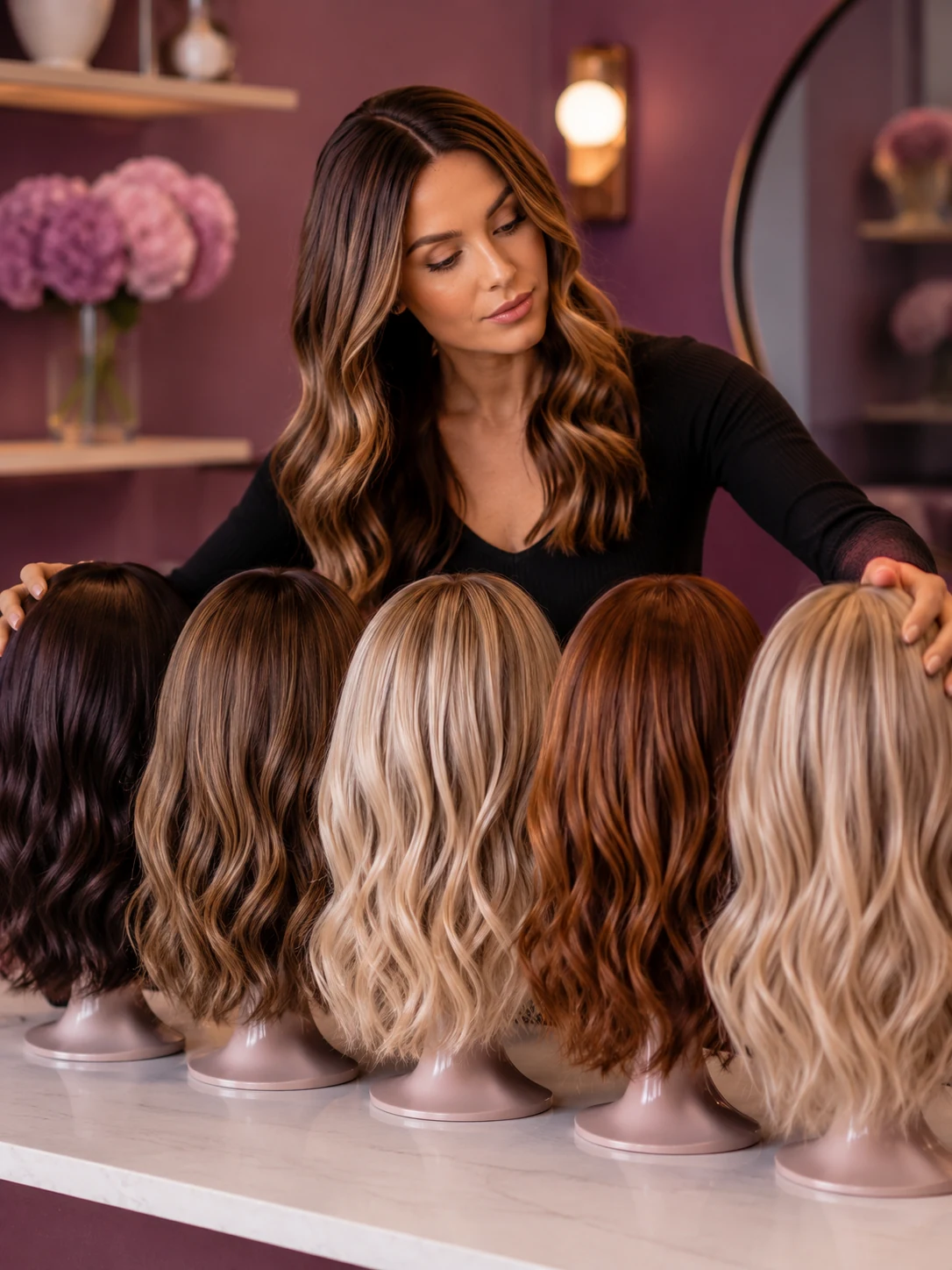 Wig buying guide showing how to choose the perfect wig colour