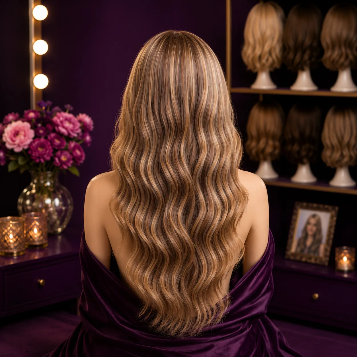 Wig Length Guide comparing short, bob, medium and long wig styles