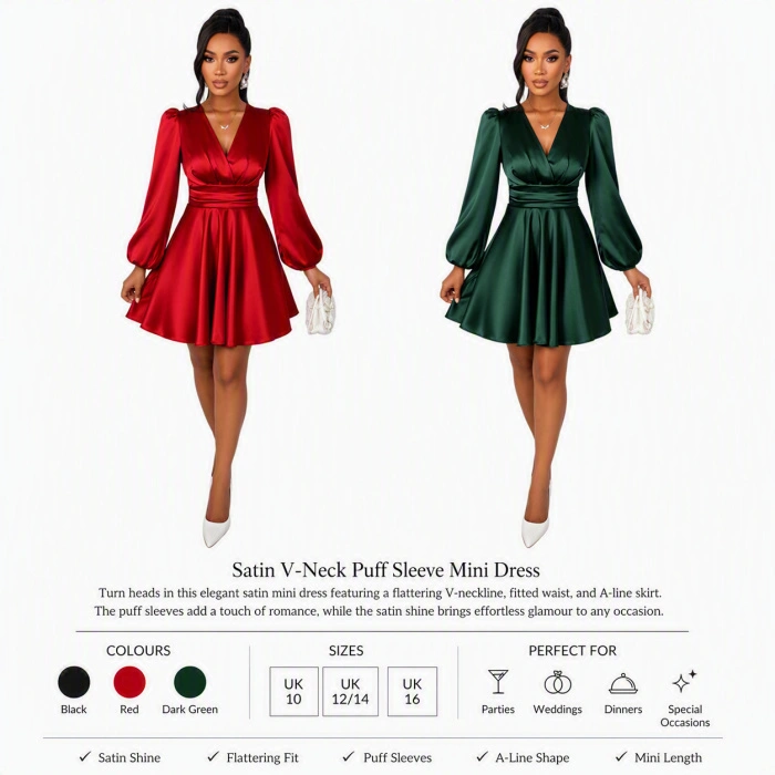 fitted_A_line_satin_shinny_mini_dress fitted A line satin shinny mini dress
