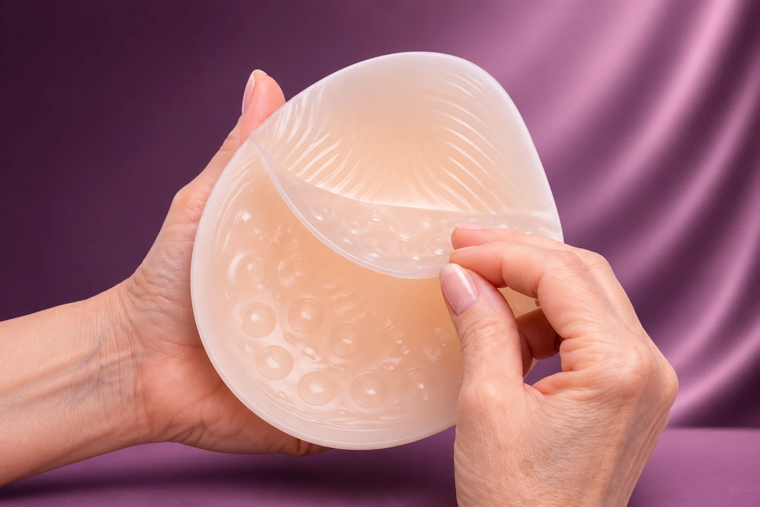 Breast form accessories for wearing and caring for silicone breast forms
