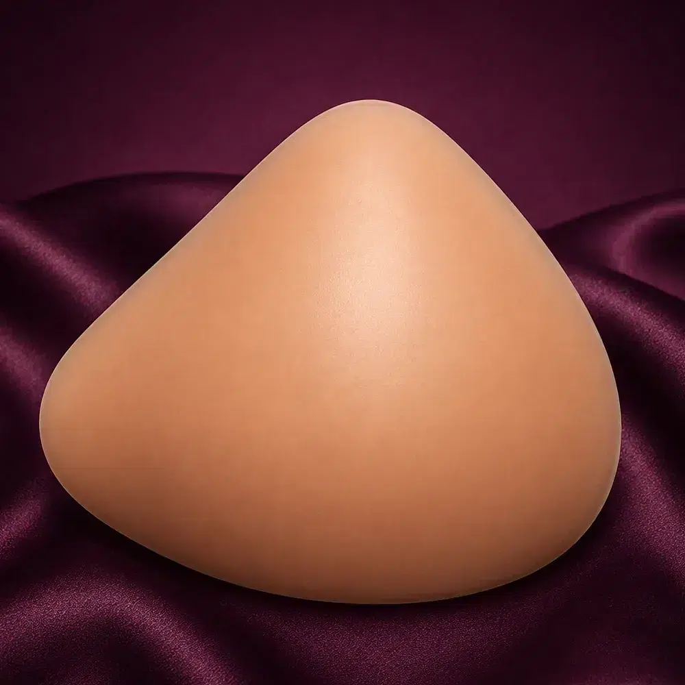 Classic asymmetrical breast forms from the Translife range showing left and right shaped forms