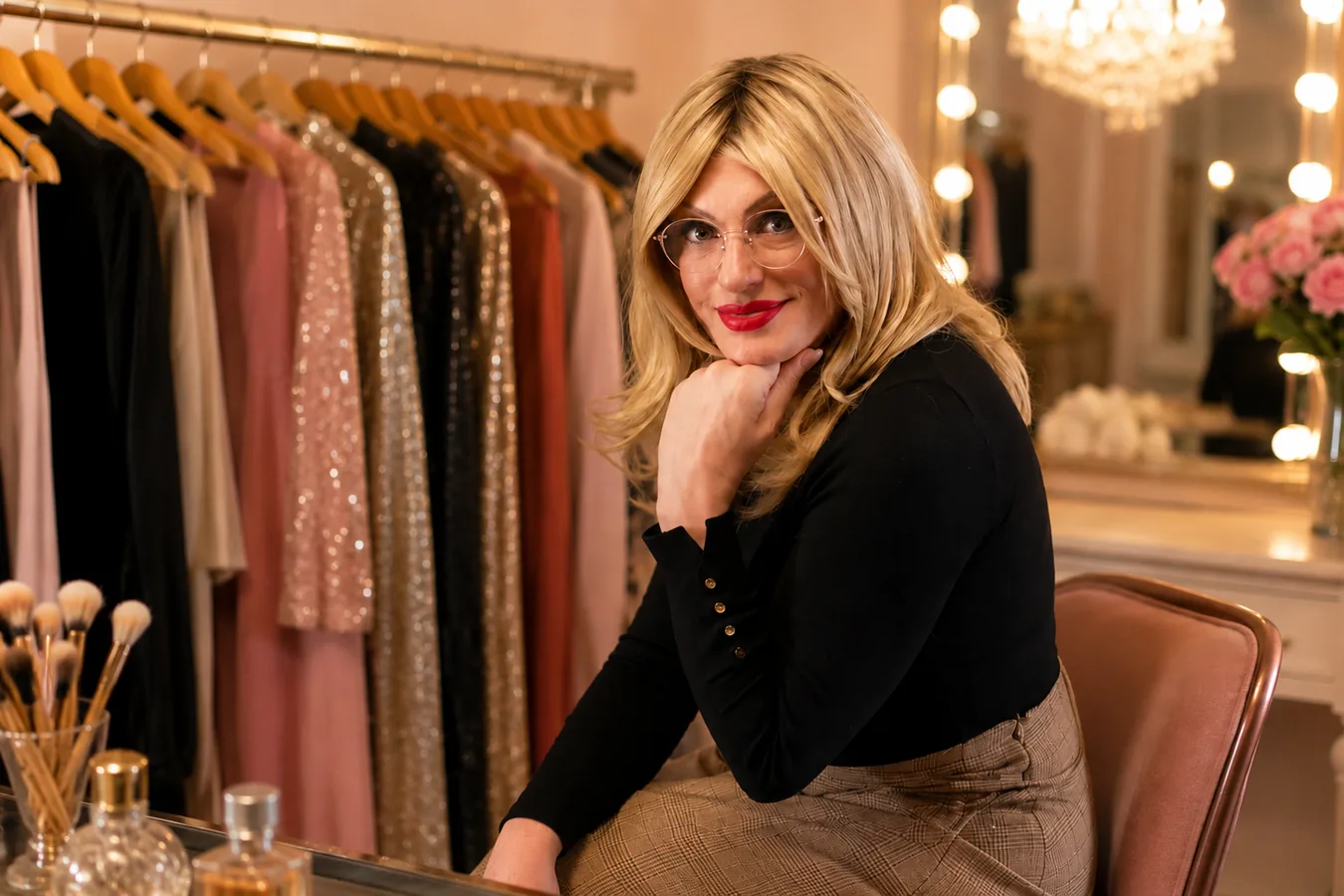 Sophie Summers seated in the private Translife dressing studio in Bognor Regis
