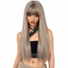 Athena long length grey synthetic wig