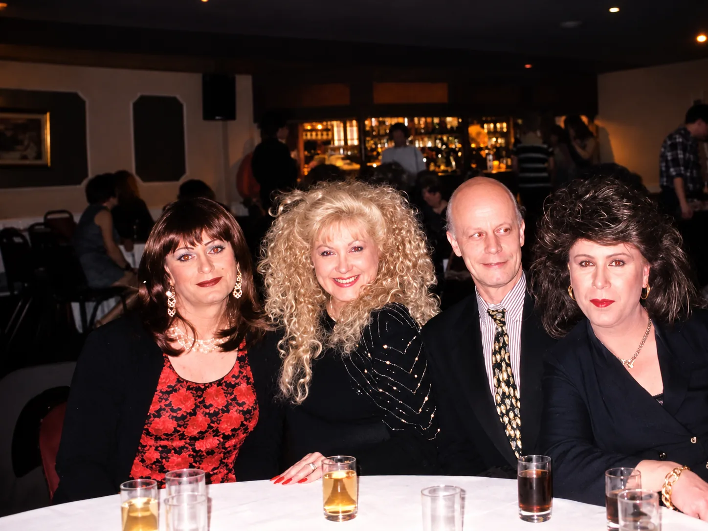 Sophie Summers with Linda Edwards and friends during the early London crossdressing scene